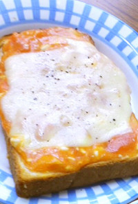 柿とクリームチーズ和えマヨチートースト!