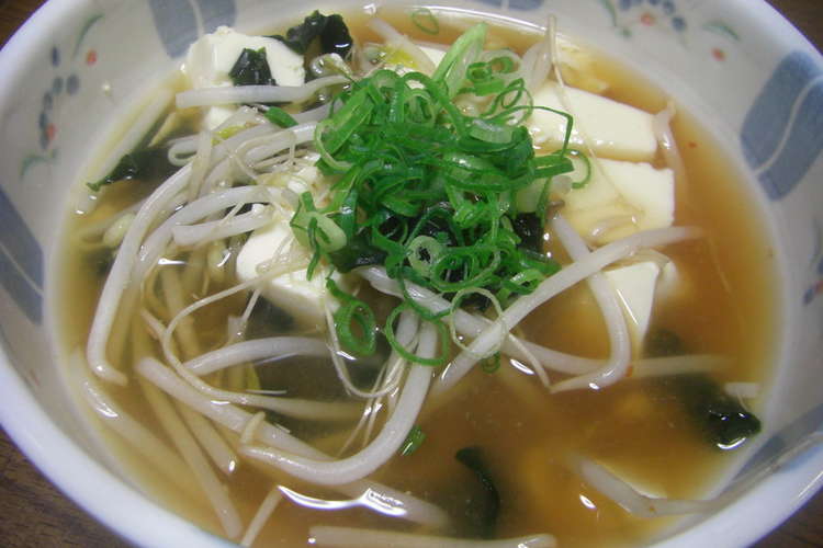私のダイエット食 豆腐もやしスープ レシピ 作り方 By まあくんのおくさん クックパッド