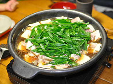 鴨と豆腐の鍋の写真