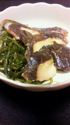 切り昆布と生椎茸のぺペロンソテー