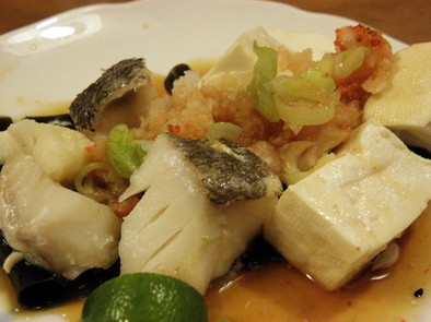 鱈と豆腐の酒蒸しの写真