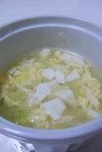 離乳食　白菜と豆腐の卵スープ