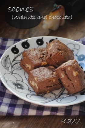 自家製酵母スコーン(ココア胡桃チョコ)
