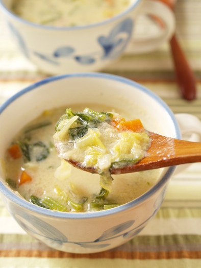 豆乳仕立てのポカポカ冬のコーンスープの写真