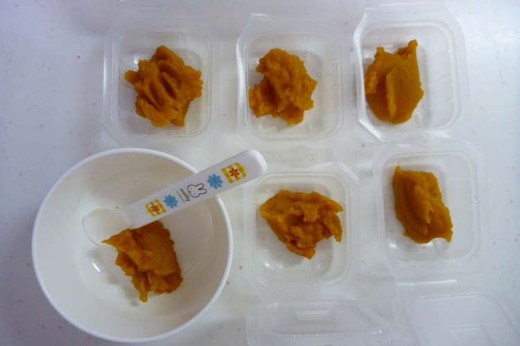 初めてのかぼちゃ 離乳食 第 弾 レシピ 作り方 By クックパッド