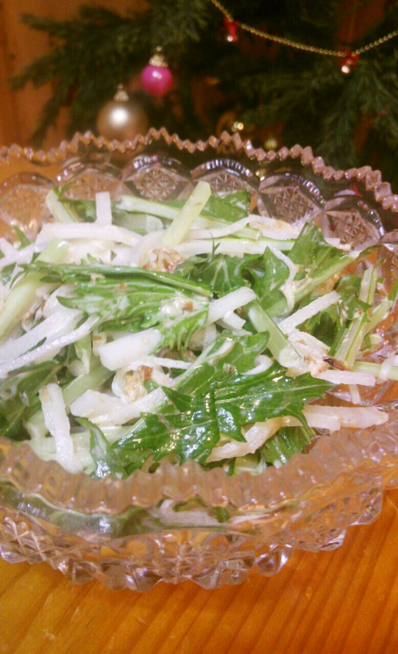 ☺水菜と大根のお手軽サラダ☺の画像