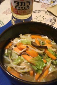 チャンポン風野菜スープ