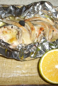 生鮭の柚子味噌焼き