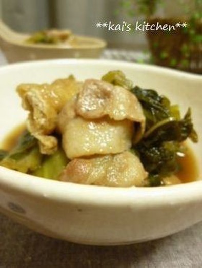 高菜と豚肉の炒め煮の写真