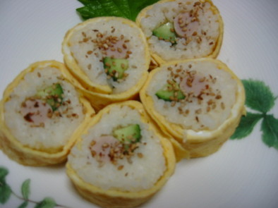 懐かしの卵巻き寿司の写真