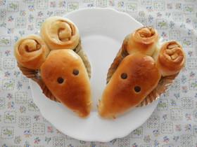 シナモン&アップルのねずみパン