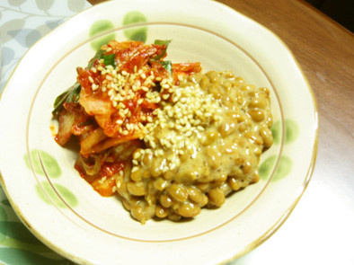 キムチ納豆☆ダイエットに効く食べ方の写真