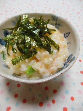 鮭フレークと卵の雑炊(*^^)v