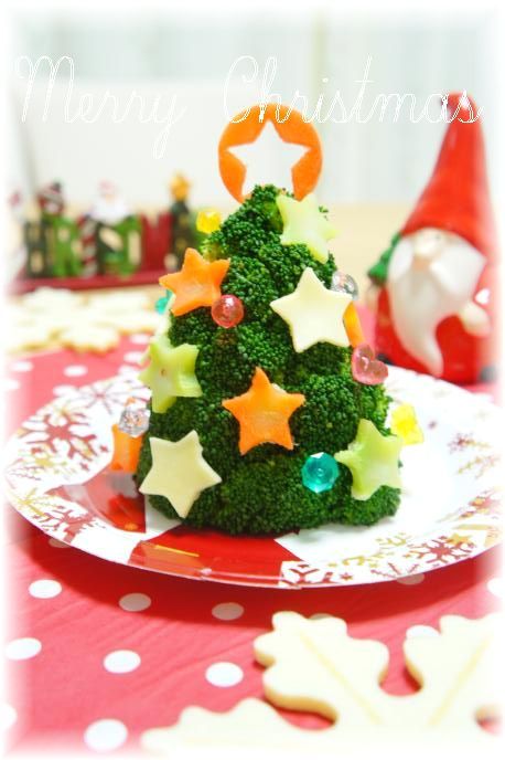 クリスマス☆ブロッコリーとポテトのツリーの画像