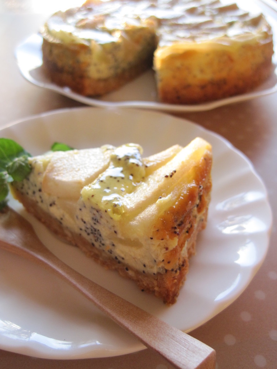 洋梨とポピーシードのチーズケーキ by caramelcookie 【クックパッド】 簡単おいしいみんなのレシピが395万品