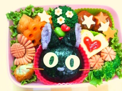 キャラ弁　黒猫のジジの写真