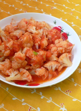 我が家の中華✿カリフラワーのトマト炒め