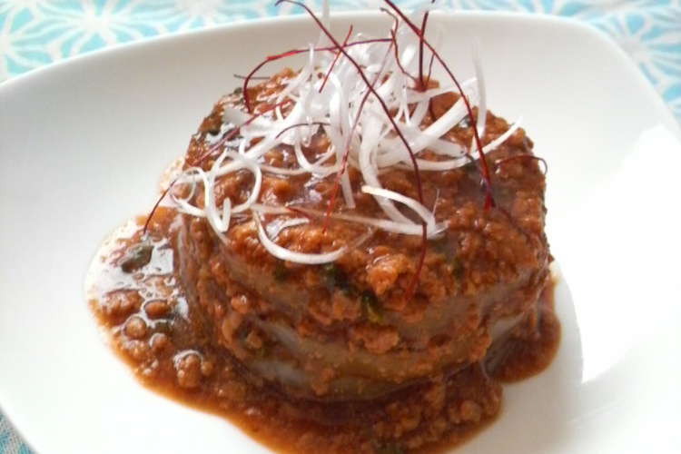 懐石風 創作料理 洋風大根の肉味噌がけ レシピ 作り方 By バニタン星人 クックパッド