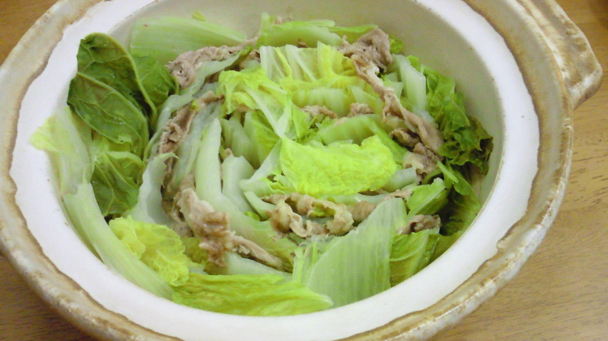 白菜と豚肉の土鍋蒸しの画像
