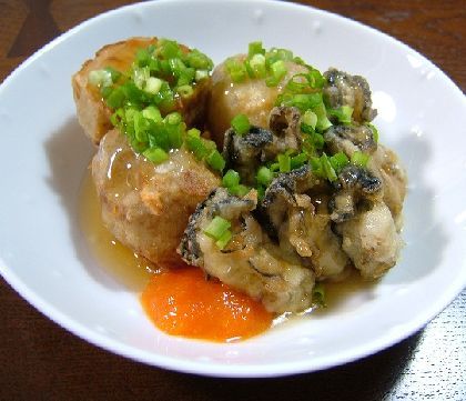 牡蠣と里芋のあんかけ・もみじおろし添えの画像