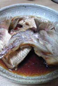 タカラ本みりんでつくる鯛カマの煮付け