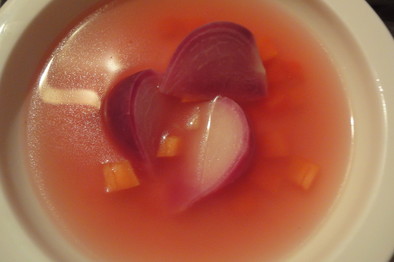 赤カブのピンクスープ♡の写真