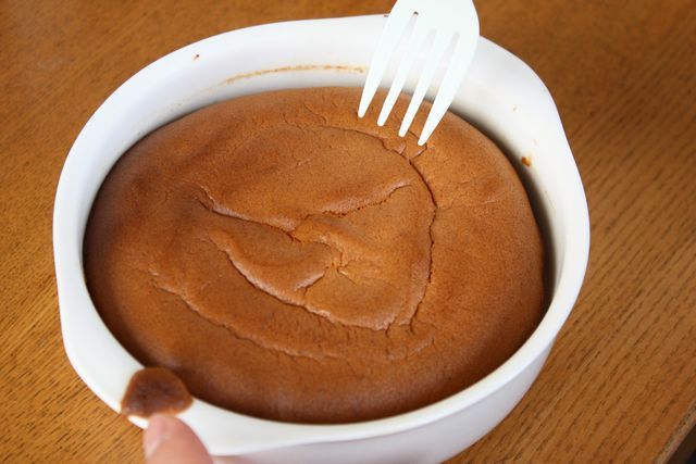 グラタン皿で☆スフレチーズケーキの画像