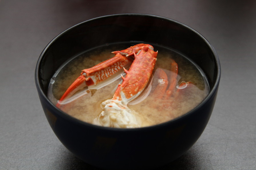 渡り蟹のお味噌汁の画像