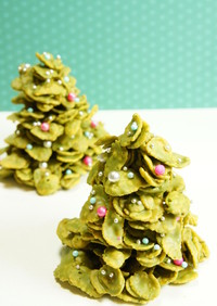 抹茶チョコフレークのクリスマスツリー☆