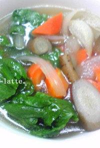 根菜とレタスのスープ