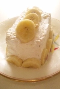 バナナ救済☆しっとりバナナショートケーキ