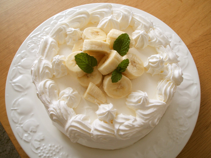 バナナのショートケーキの画像