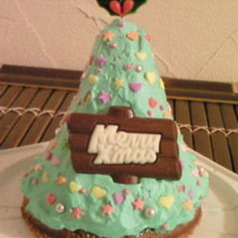クリスマスツリー立体ケーキ♪