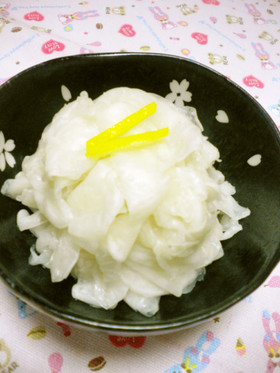 ♬ゆずと昆布茶でおつまみ風つけ物♬