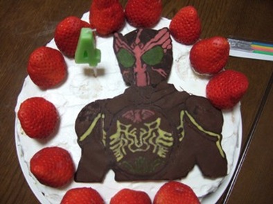 仮面ライダーオーズ♪ケーキ♪誕生日の写真