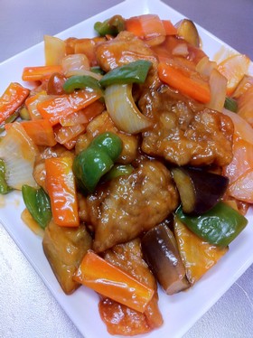 揚げないヘルシー本格酢豚!ロースで作る☆