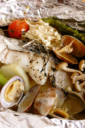 野菜たっぷり☆白身魚のホイル焼き