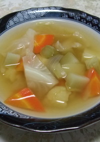 簡単！ブロッコリーの軸の野菜スープ
