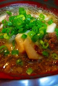 美味しいよ！牛肉と里芋の中華スープ！