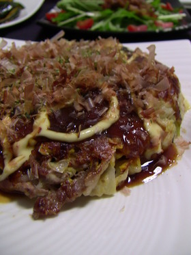 残ったたこ焼き粉で☆とろとろお好み焼き