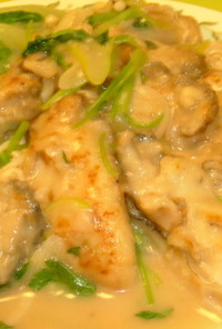 牡蠣のソテー”白みそ仕立てソース”添え