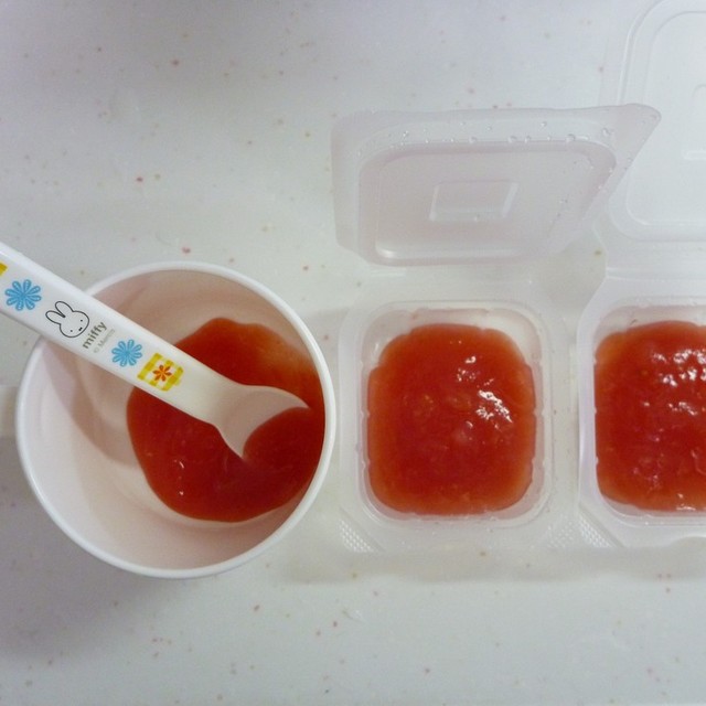初めてのトマト 離乳食 第 弾 レシピ 作り方 By クックパッド 簡単おいしいみんなのレシピが360万品