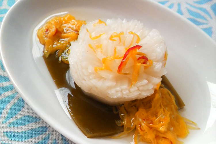 菊花かぶ 小蕪の甘酢漬け レシピ 作り方 By バニタン星人 クックパッド 簡単おいしいみんなのレシピが370万品