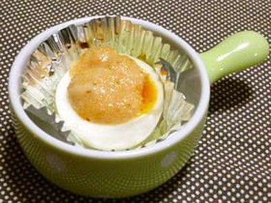 簡単お弁当おかず✿明太マヨでゆで卵の写真