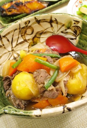 お肉柔らか♪ノンオイルで簡単肉じゃが