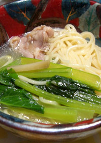 鶏肉＆小松菜のラーメン鍋