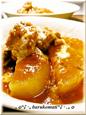 チキンと大根のトマト煮込み