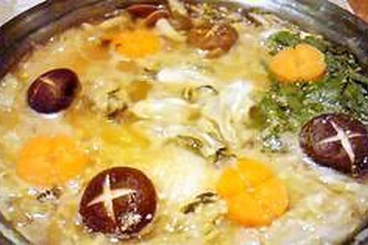 味噌仕立ての 我が家の牡蠣鍋 レシピ 作り方 By ぽんこ クックパッド