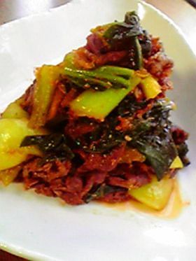 スタミナ♪牛肉とチンゲン菜の韓国風炒めの画像