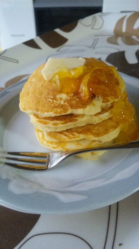 我が家のパンケーキ☆強力粉Ver.